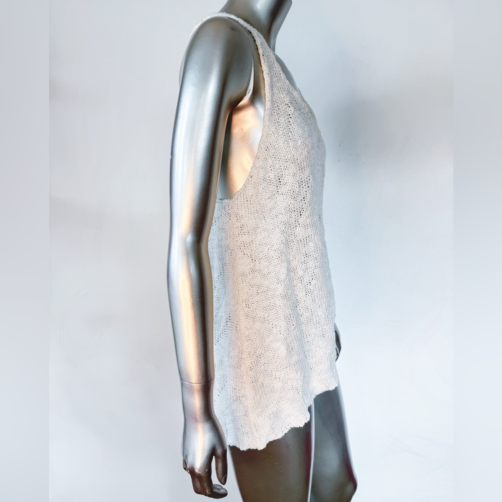 VICI dolls woven distressed knit tank top Ivory large - Picture 5 of 12